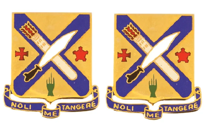 2nd infantry regiment insignia pair noli me tanger