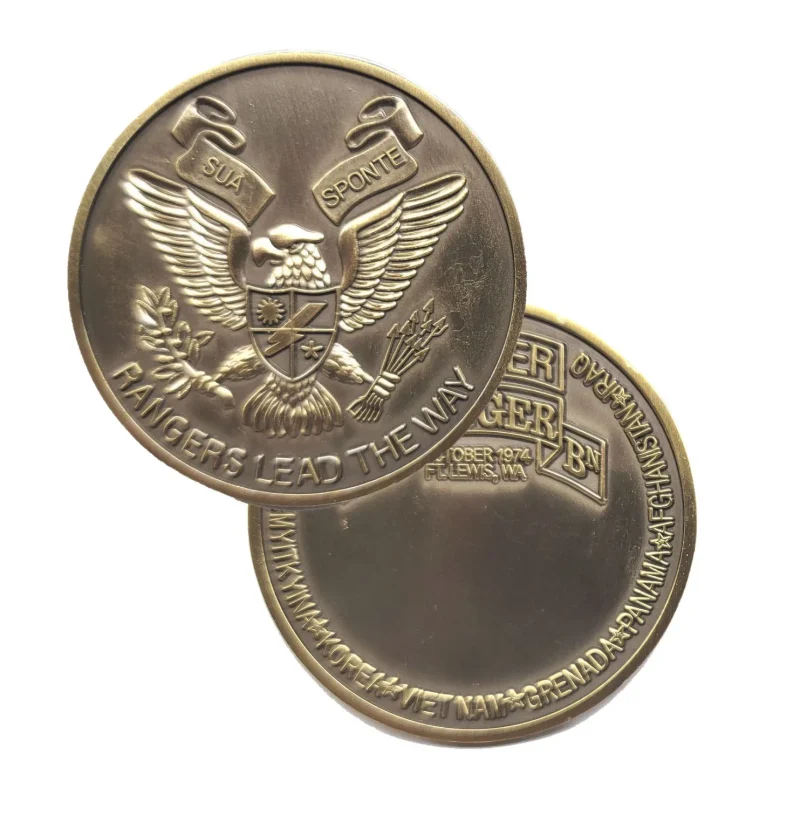 2nd ranger battalion coin bronze or nickel options