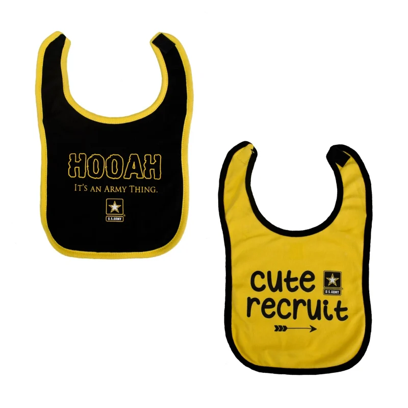 2pk army trooper baby bibs