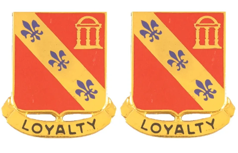 319th fa unit insignia pins pair