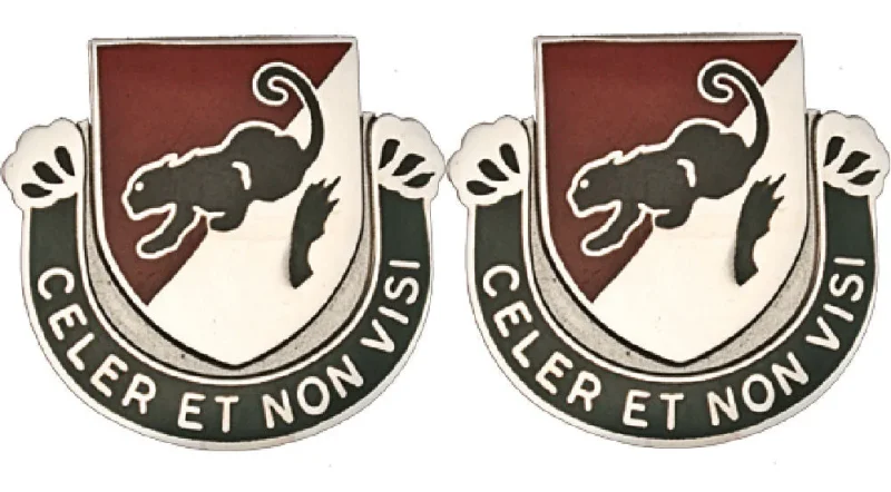 31st cavalry regiment insignia pair celer et non visi