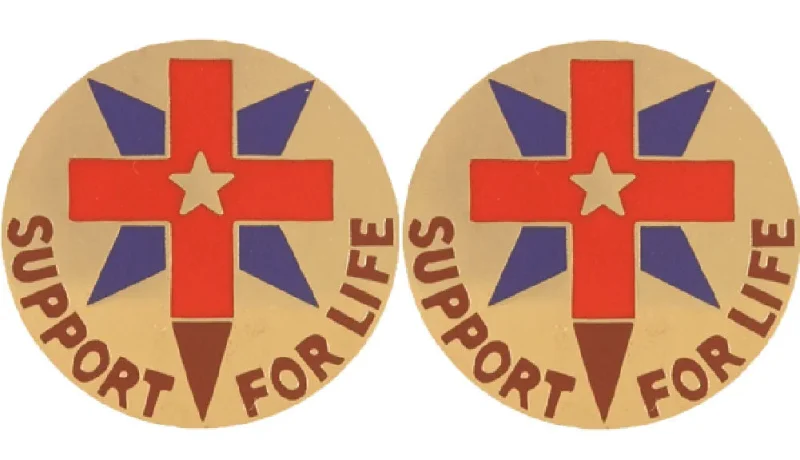 32nd medical unit insignia pair lifesaving support