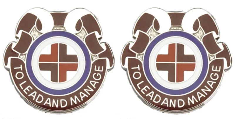 330th medical brigade insignia set pair leading managing