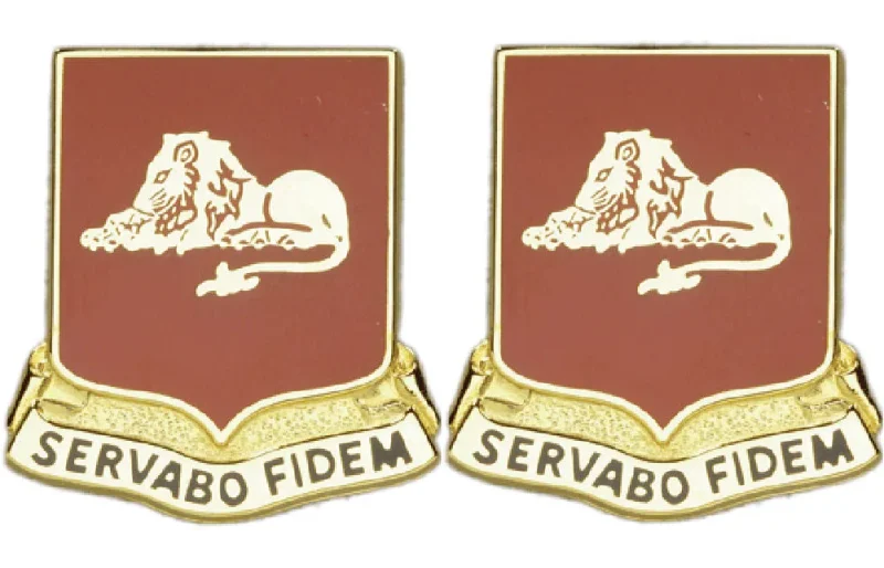 33rd field artillery unit insignia pair servabo fidem