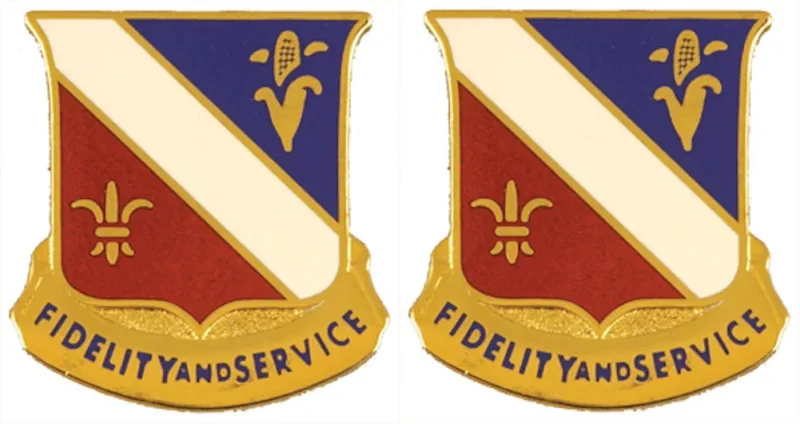 350th regiment insignia pair distinctive unit badges