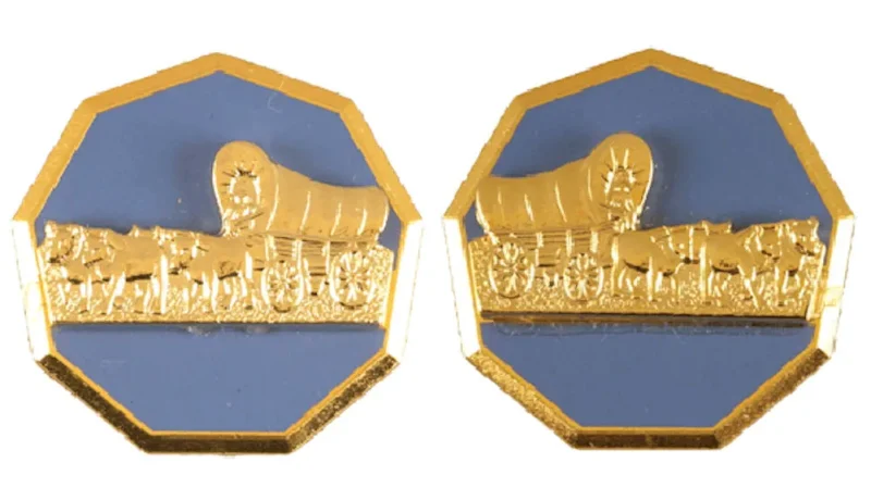 35th infantry division crest insignia set pair