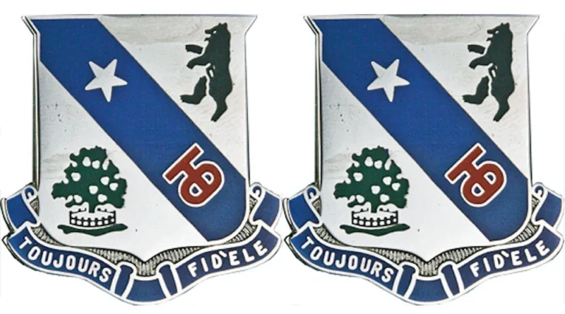 360th bce regiment insignia pair