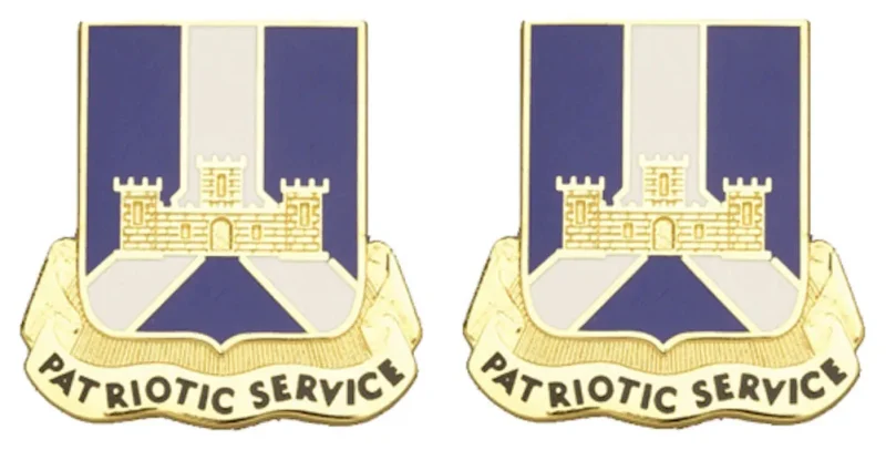 393rd usar regiment insignia pair