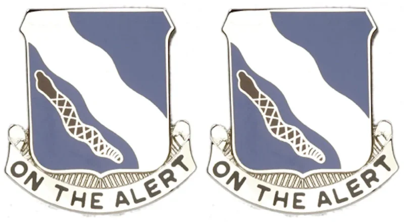 398th bct regiment insignia pair