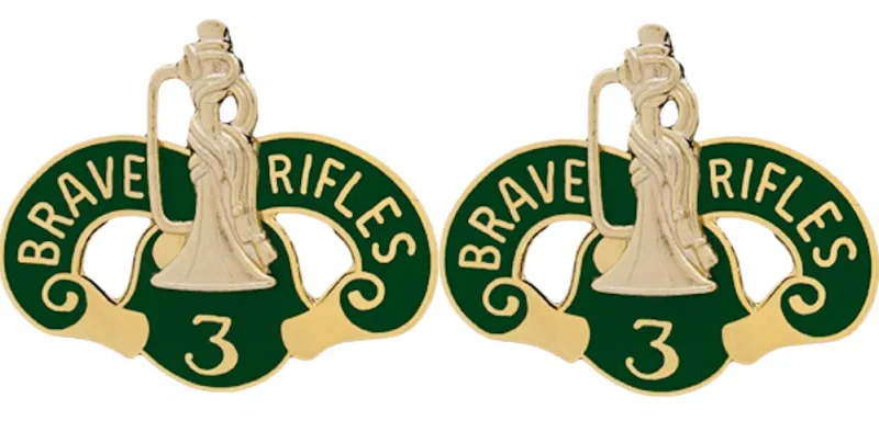 3rd acr armored cavalry regiment insignia brave rifles pair