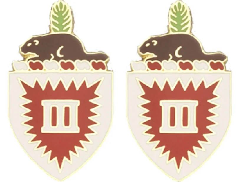 3rd engineering battalion insignia pair