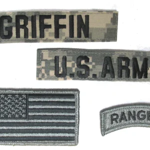 4 kids acu name tape patch set w hook fasteners