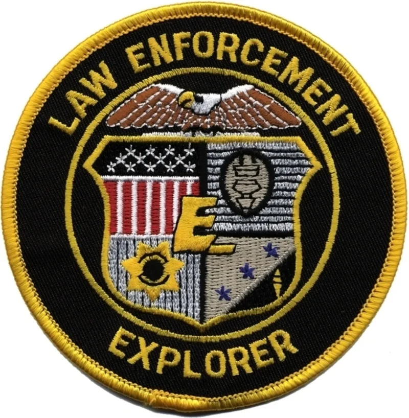 4 law enforcement explorer patch shoulder embellishment