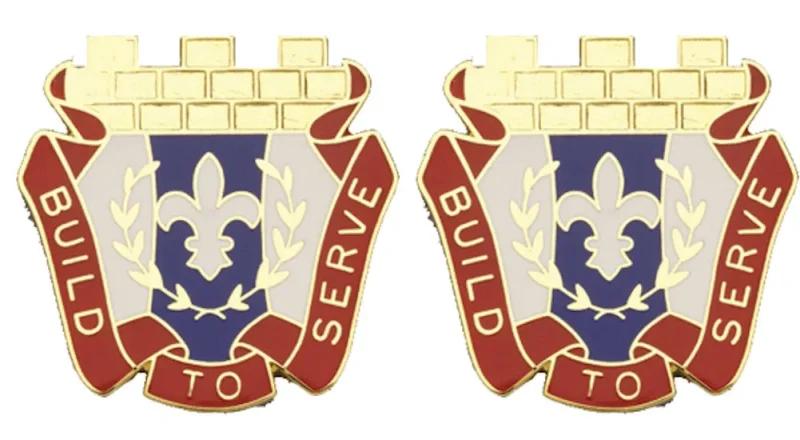 412th engineering brigade insignia pair