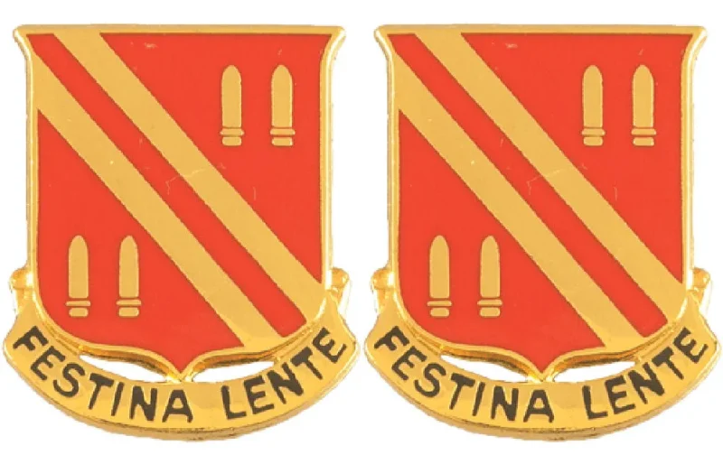 42nd field artillery battalion insignia pair festina lente