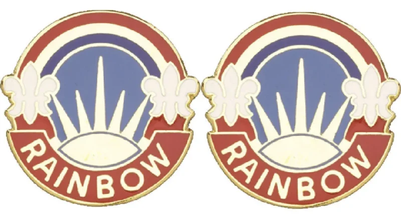 42nd infantry division ny insignia pair rainbow