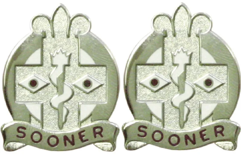 44th evac hospital insignia pair sooner