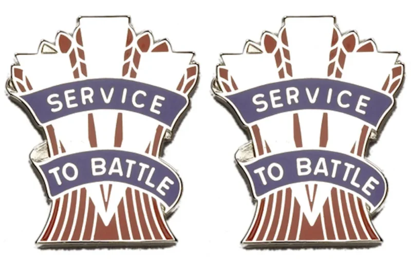 467th quartermaster battalion insignia pair service to battle