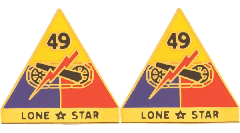 49th armor division insignia pair lone star