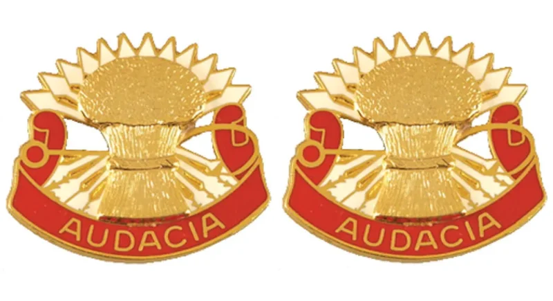 4th air defense artillery unit insignia pair audacia