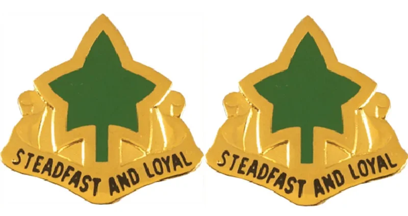 4th infantry division insignia pair steadfast loyal