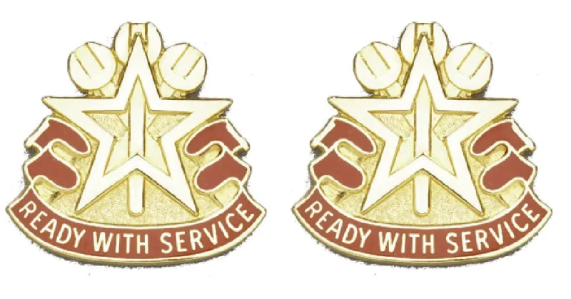 519th maintenance battalion insignia set pair ready for service