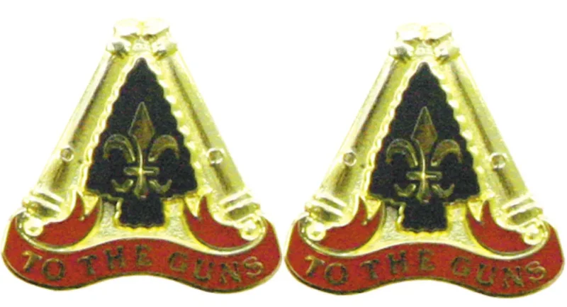 54th field artillery brigade unit insignia pair to the guns