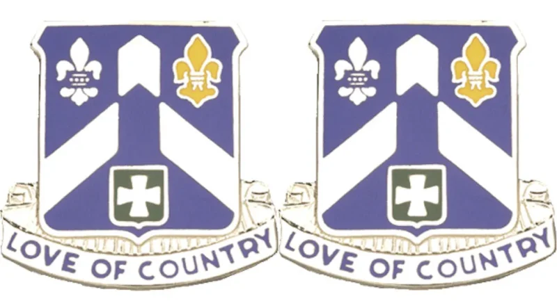 58th infantry unit insignia pair love of country