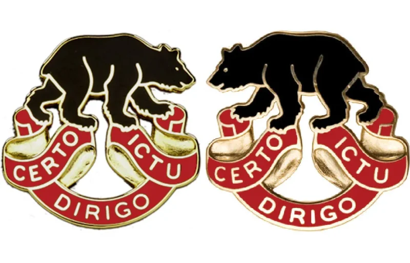 6th air defense artillery unit insignia pair certo dirigo ictu