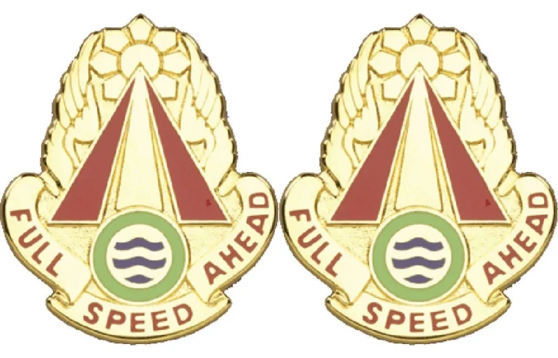 71st transportation battalion insignia pair full speed ahead