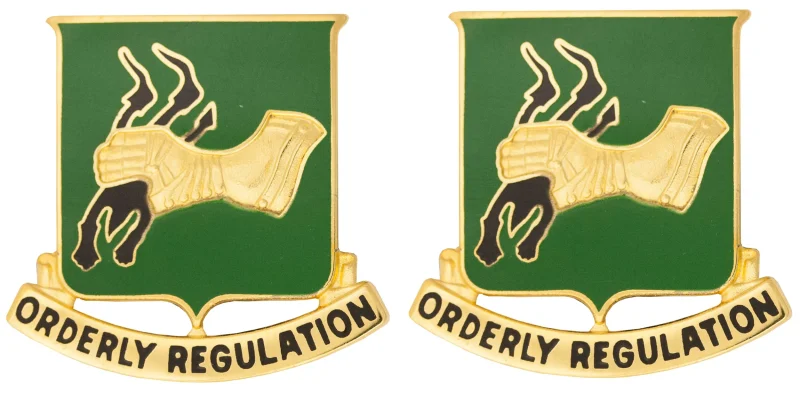 720th military police unit crest pair orderly regulation