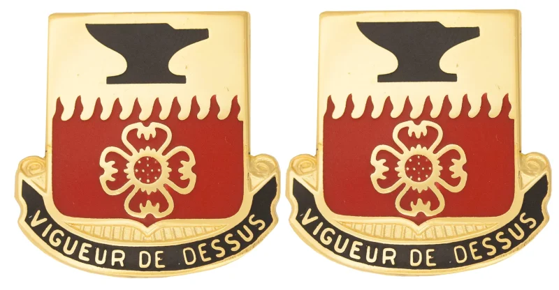 730th quartermaster battalion crest set vigueur de dessus