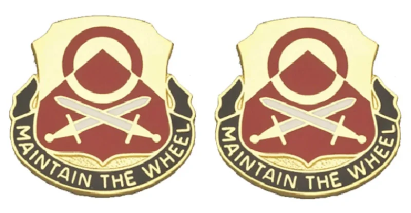 735th support battalion insignia pair maintain the wheel