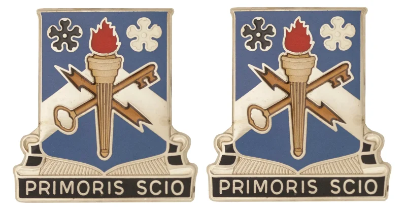 741st military intelligence unit crest pair primoris scio