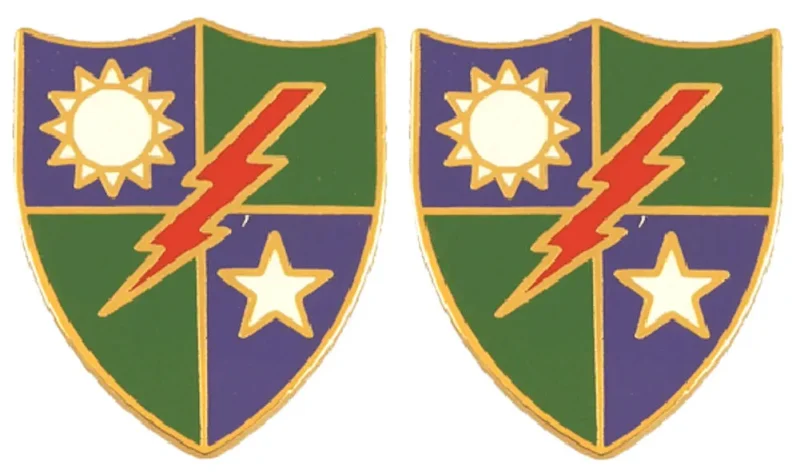 75th infantry unit insignia pair