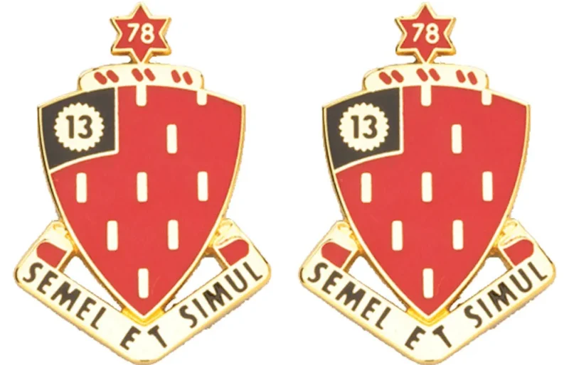 78th field artillery insignia set pair semel et simul