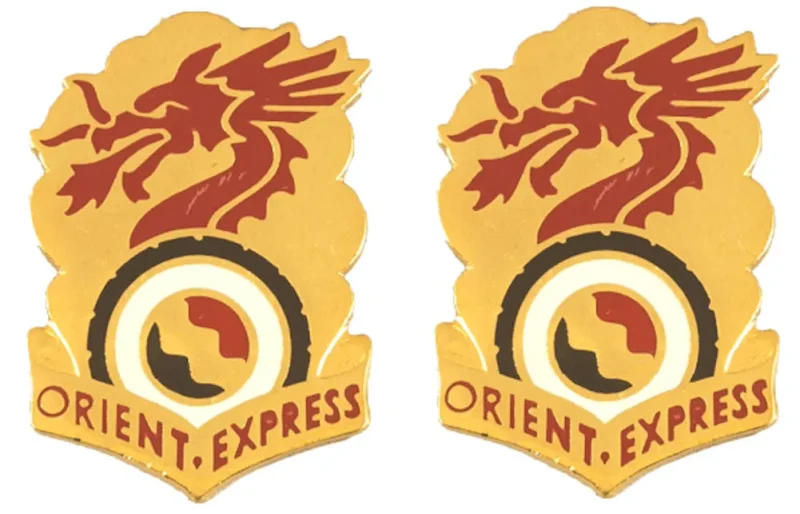 7th transportation battalion insignia orient express pair