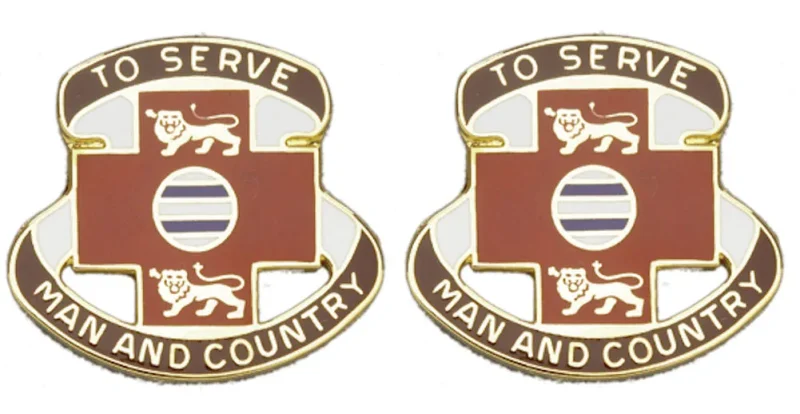 801st cs hosp usar unit insignia pair