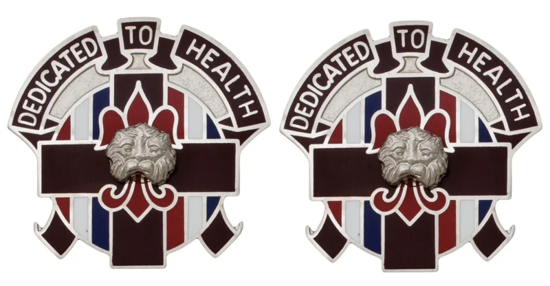 807th medical brigade crest pair dedicated to health