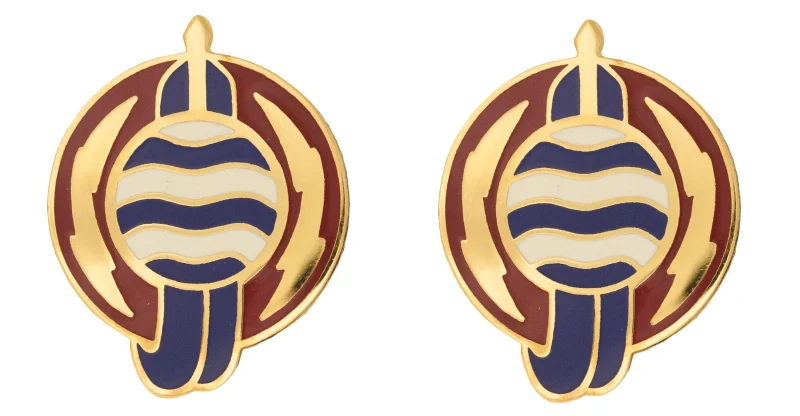 828th transportation battalion crest set pair