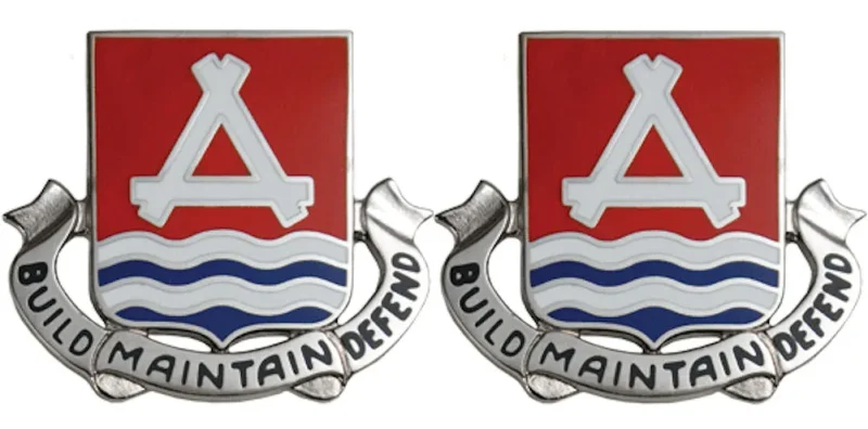 841st engineer battalion insignia pair build maintain defend