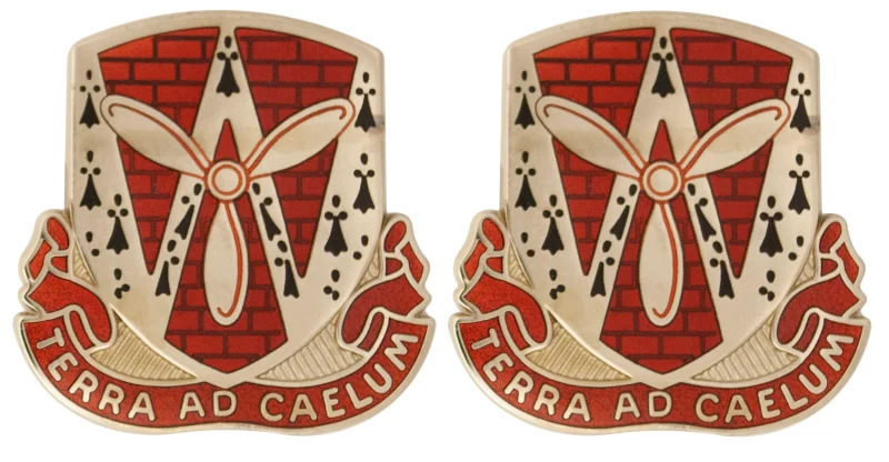 844th engineer battalion crest set terra ad caelum