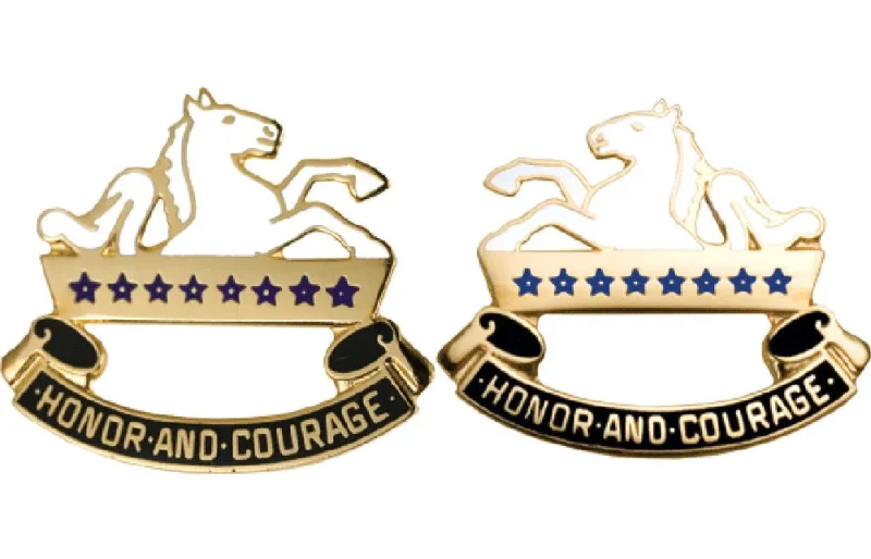 8th cavalry unit insignia pair honor courage