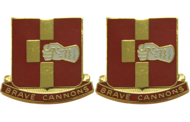 92nd field artillery us army insignia pair brave cannons