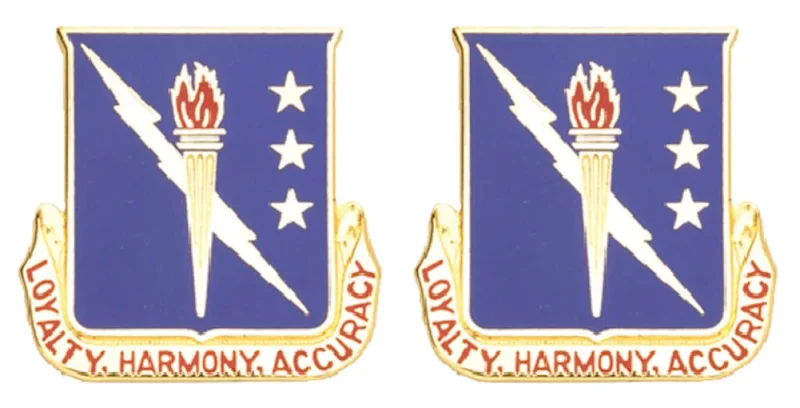 93rd signal brigade insignia pair loyalty harmony accuracy