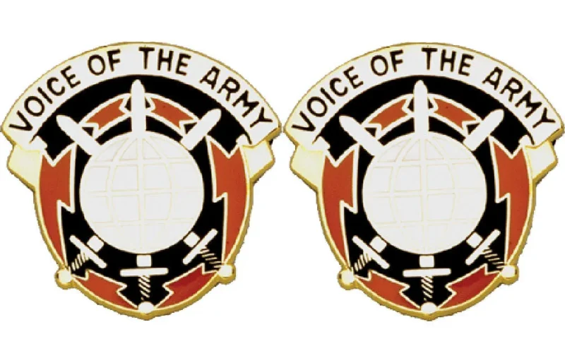 9th signal command unit insignia pair army voice