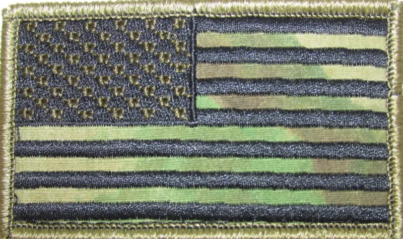 a tacs american flag patch forward reverse facing