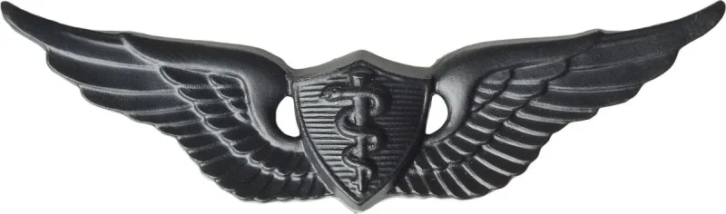 army flight surgeon badge black metal pin