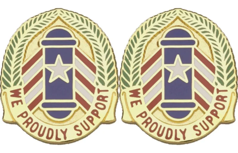 army reserve 166th support group insignia pair we proudly support