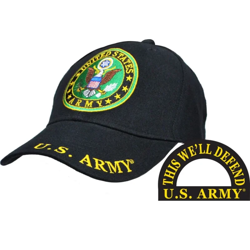 army seal black ball cap this we ll defend